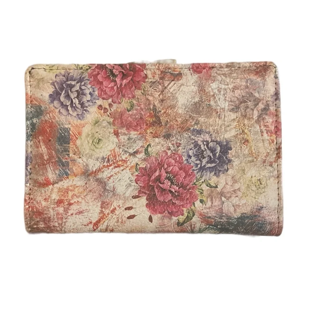Safe keeper Floral Women's wallet genuine leather clip wallet bag